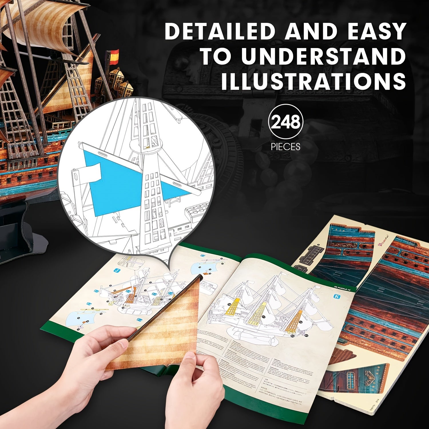 3D San Felipe Sailing Puzzle Model - Ideal Maritime Gift