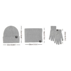 Winter Warm Hat Scarf Gloves Set Windproof Knitted Hat Three piece
