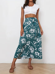 Floral Print Tie Waist Skirt for Spring & Summer