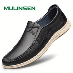 Men's Stitch Detail Loafer Shoes Non-slip Slip On Shoes
