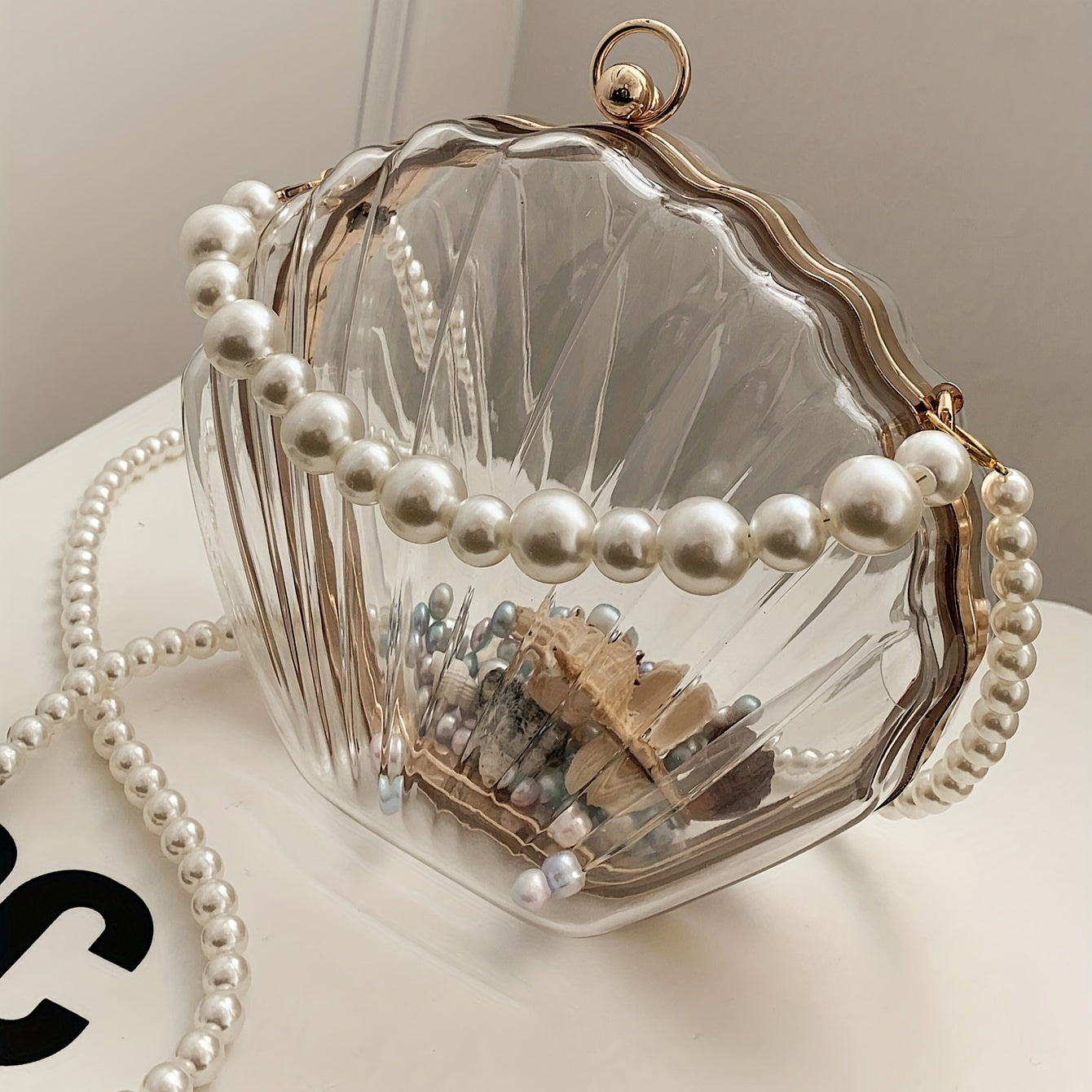 Shell Shoulder Bag Transparent Satchel Bag All Match Bag