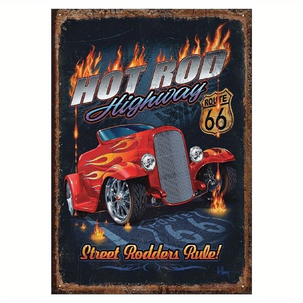Vintage Hot Rod Garage Pistons Tin Sign 30x20 cm