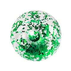 1pc Inflatable Sequin Beach Ball - Vibrant Multicolor Water & Sand Ball