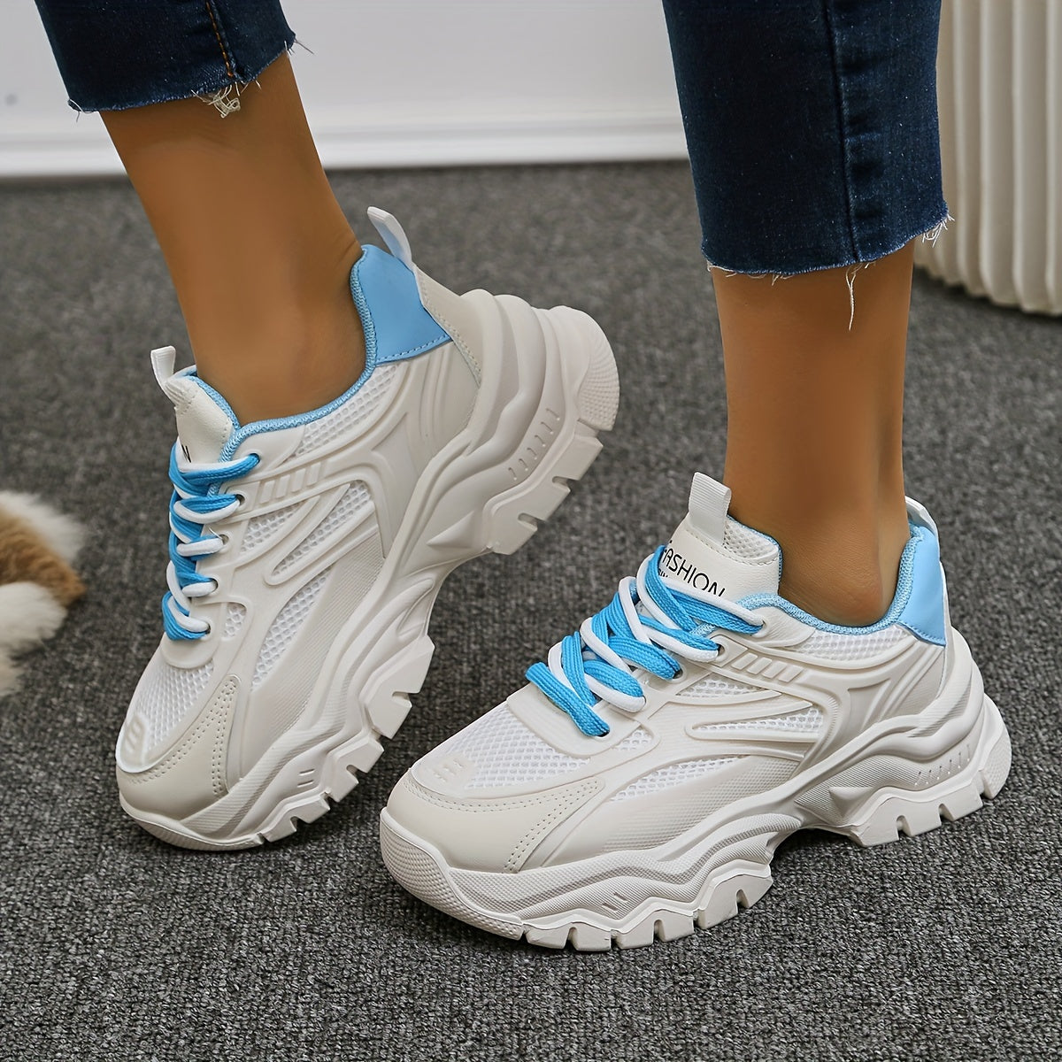 Platform Chunky Sneakers Height Increased Casual Dad Shoes