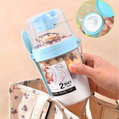 Plastic Salad Containers with Cutlery for Camping and Picnics