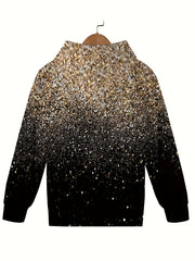 Gradient Sequin Effect Long Sleeve Hooded Pullover Girls Boys Hoodies