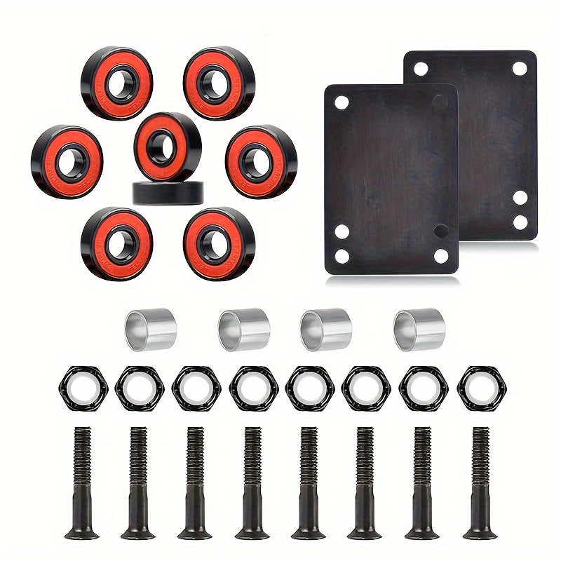 Skateboard Bracket Wheels Axles Combo 52mm 30mm with T-shaped Tool