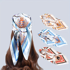 Vintage Steamship Print Bandana Square Scarf Woman Head Wrap