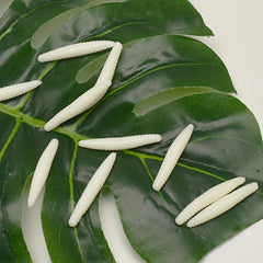 10pcs Bionic Green Worm Fly Larva Scare Toy for Birds Fish
