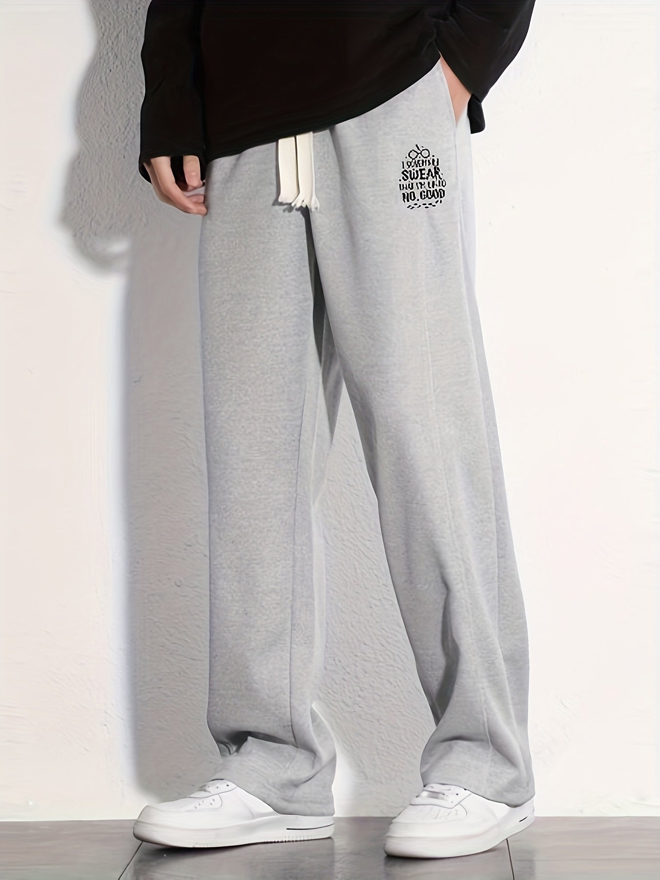 Men's Stylish Cotton Sweatpants: Casual Loose Fit Drawstring Pants