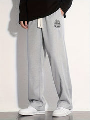 Men's Stylish Cotton Sweatpants: Casual Loose Fit Drawstring Pants
