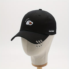 Cartoon Duck Embroidered Baseball Cap for Men & Women
