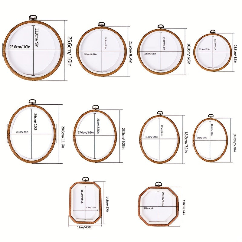 1pc Embroidery Hoop Shapes for Crafts Sewing Cross Stitch Stand Tool