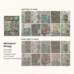 30 Pcs Vintage Scrapbook Paper Book for DIY Scrapbooking & Journaling