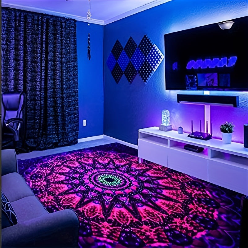 Colorful Geometric Pattern Indoor Mat Crystal Velvet Area Rug