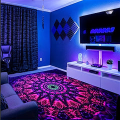 Colorful Geometric Pattern Indoor Mat Crystal Velvet Area Rug