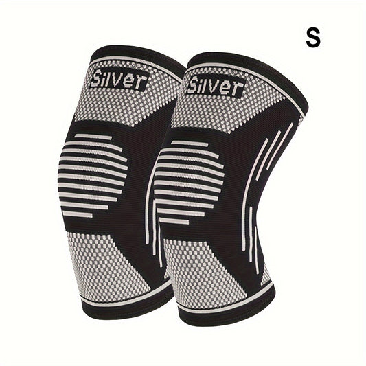 2pcs Silver Fiber Silver Ion Sports Knee Pads Anti odor Breathable Knitted