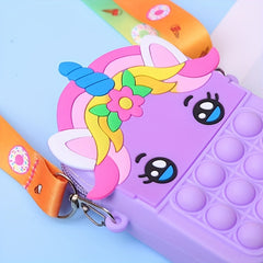 Girls Unicorn Messenger Bag Coin Purse Fidget Toy