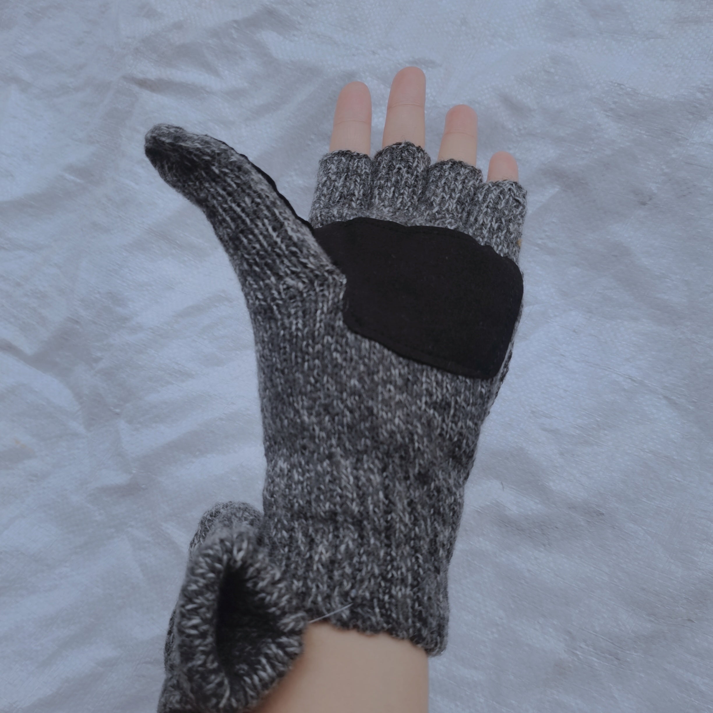 Winter Half-finger Wool Gloves for Riding Cold Weather