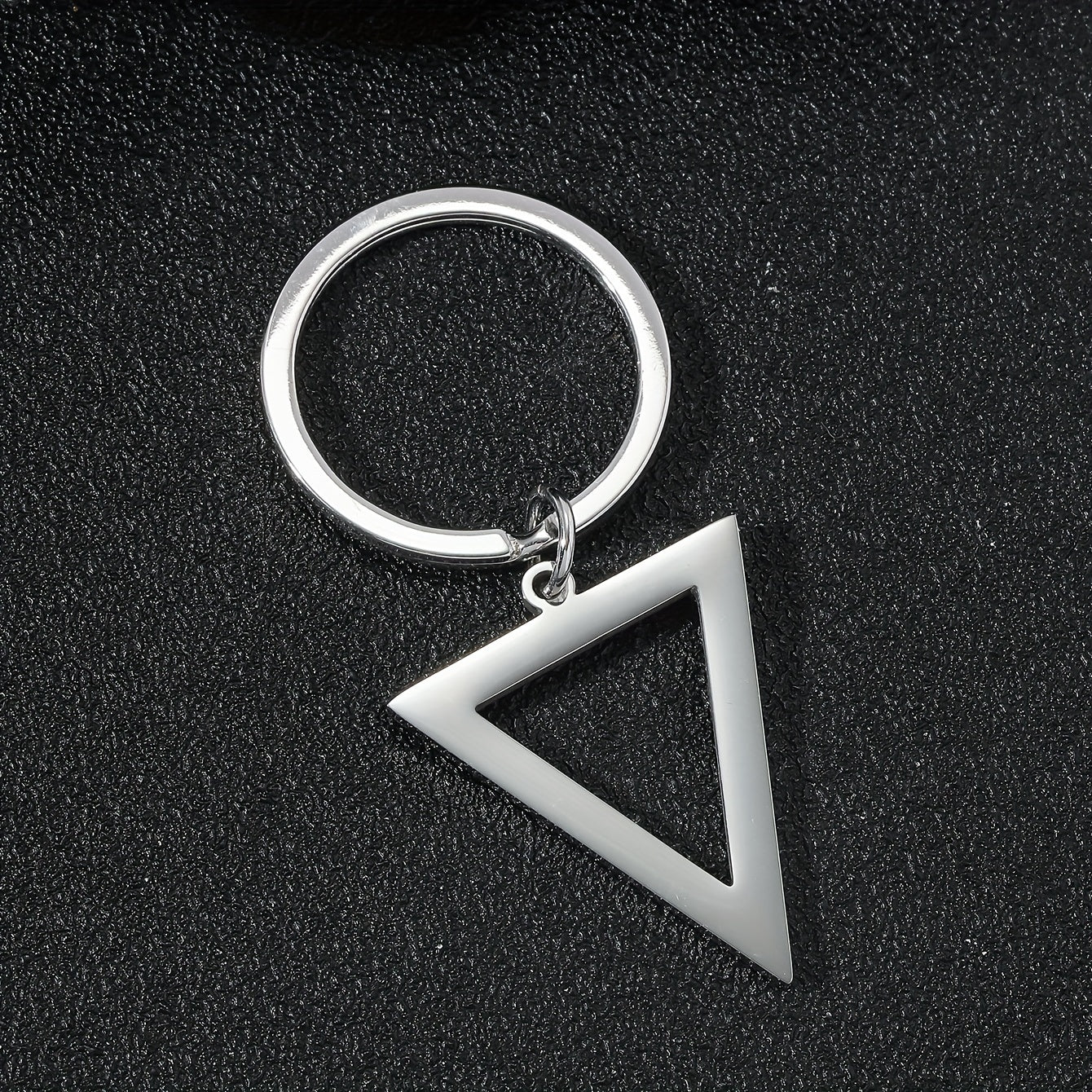 Men's Stainless Steel Triangle Pendant Square Chain Necklace