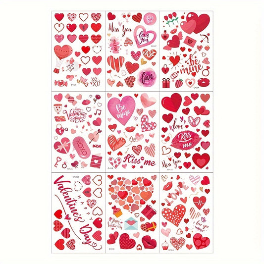 218pcs Heart Shape Window Decals Stickers Wedding Party Decoration