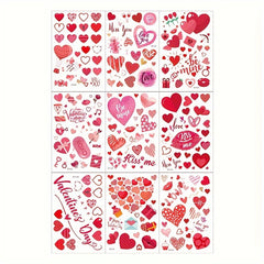 218pcs Heart Shape Window Decals Stickers Wedding Party Decoration