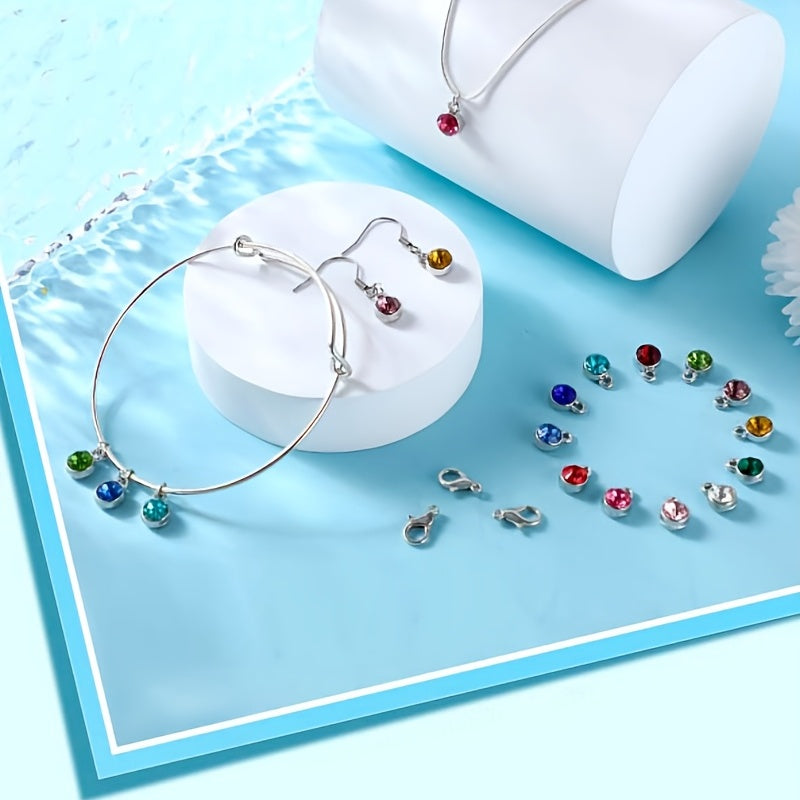 200pcs Birthstone Charm Beads Set for DIY Jewelry Making