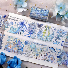 Floral Stickers Set Crystal Stereo Waterproof Stickers 2 Meters