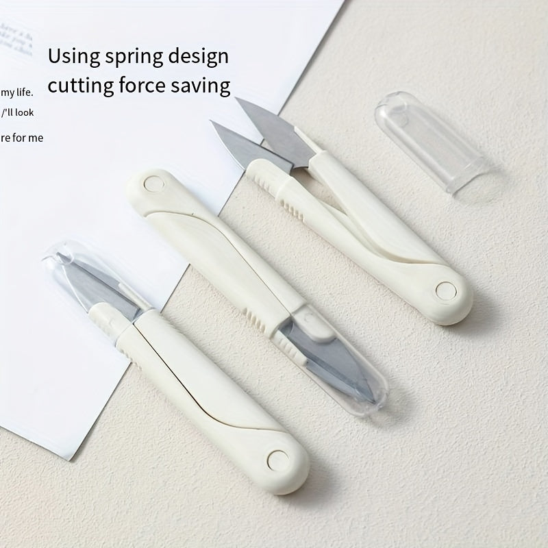 Portable U Shaped Scissor With Cover Embroidery Sewing Scissor