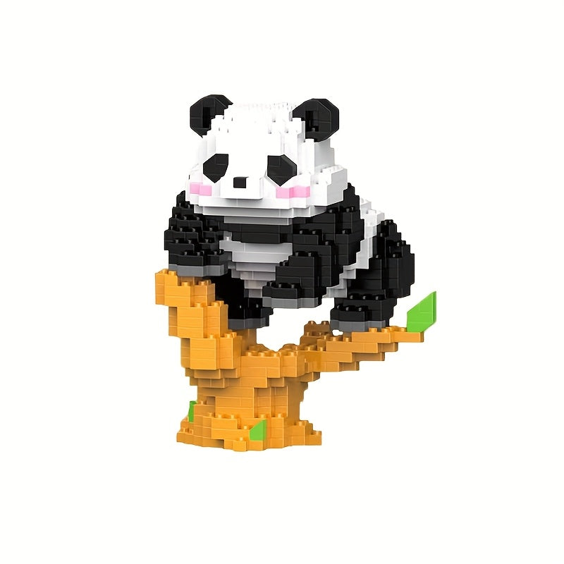 6 Panda Building Block Figures Fun Puzzle Toy for Kids Durable Playset
