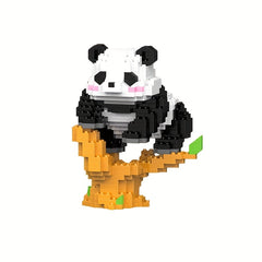 6 Panda Building Block Figures Fun Puzzle Toy for Kids Durable Playset
