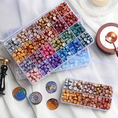24 Grid 600pc Wax Sealing Beads Kits for Wax Seals Wax Pellets