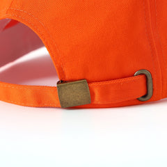 Men's Orange 3D Embroidered Baseball Cap Adjustable Fit