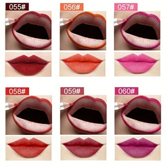 6pcs Waterproof Lip Liner Pencil Red Matte Finish Lipstick Pen