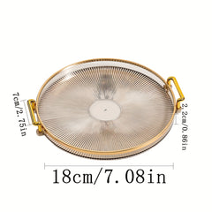 Round Serving Tray Dessert Platter Decorative Vanity Tray Food Tray