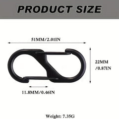 20pcs Small Carabiner Clips Key Double Clip Hook Alloy Carabiners Spring Clip