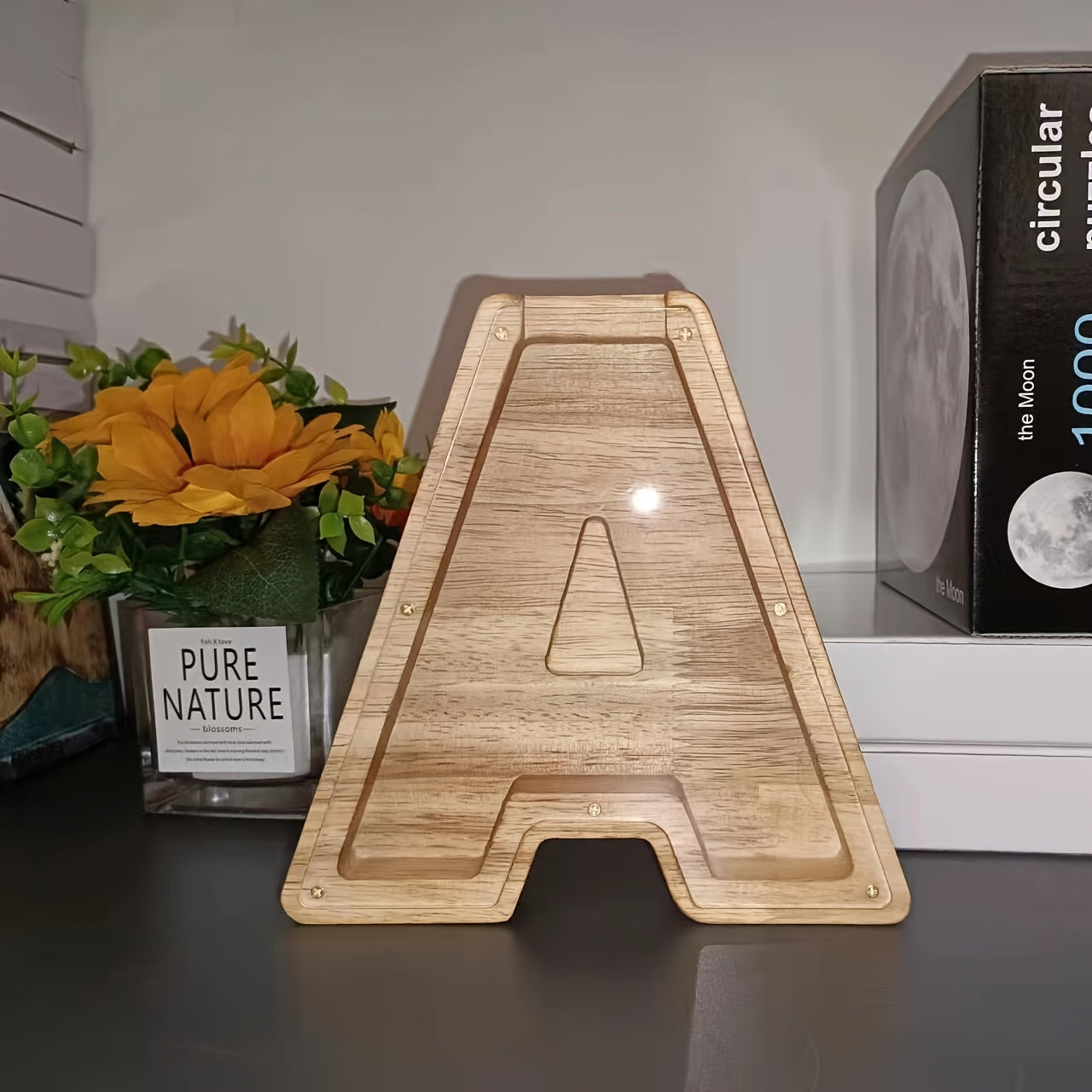Wooden Letter AAA Money Banks