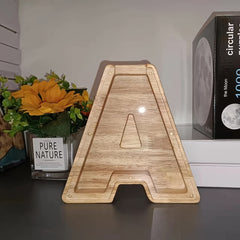Wooden Letter AAA Money Banks