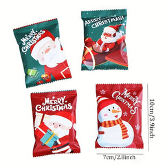 100pcs Christmas Biscuit Packaging Bag Aluminum Foil For Candy Biscuit Chocolate