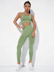 2pcs Yoga Set Sports Bra & Leggings Women's Activewear