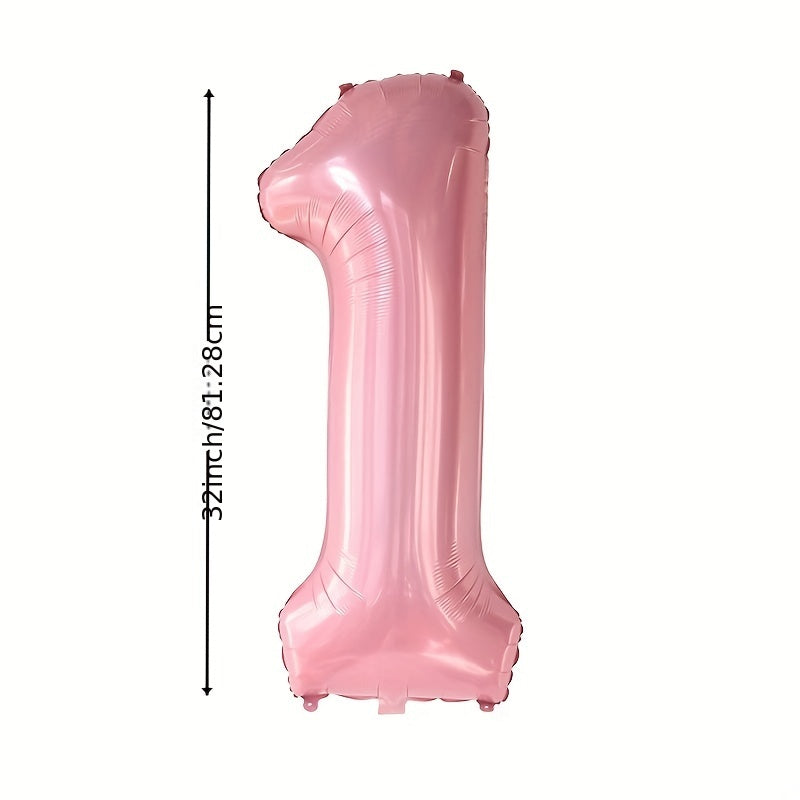 32" Pink Number Aluminum Film Balloon Party Decoration
