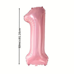 32" Pink Number Aluminum Film Balloon Party Decoration