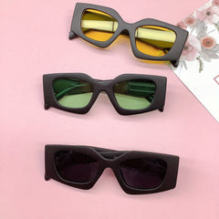 Girl's Retro Thick Frame Circular Sunglasses UV Resistant