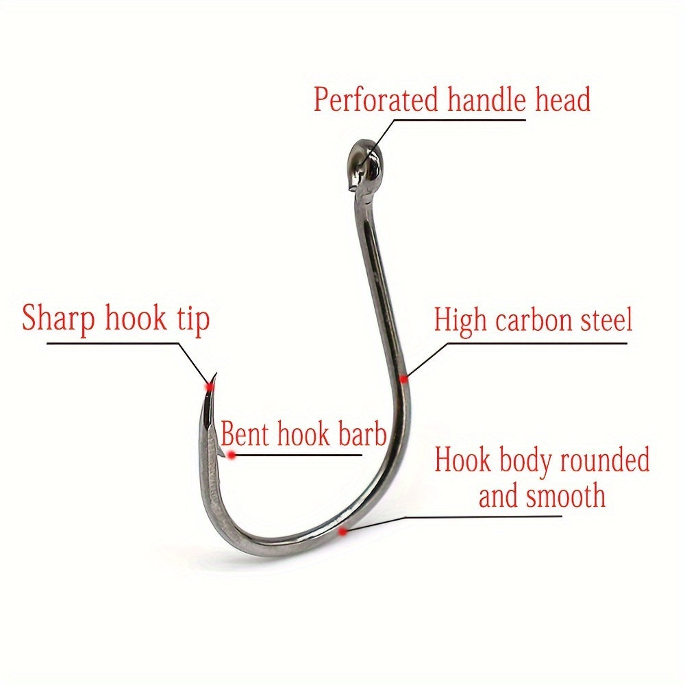 1000pcs High Carbon Steel Fishing Hooks 12 15 Barbed Fishhooks