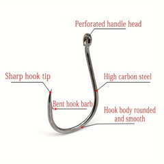 1000pcs High Carbon Steel Fishing Hooks 12 15 Barbed Fishhooks