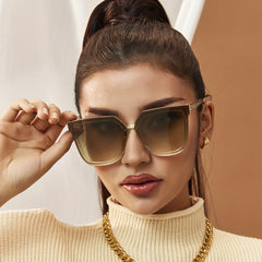 Cat Eye Sunglasses Oversized Gradient Lens UV400