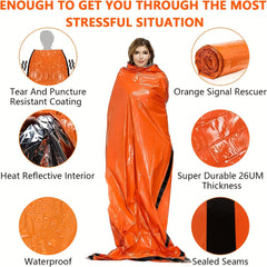 2pcs Emergency Sleeping Bag Set For Camping Hiking Outdoor Activities