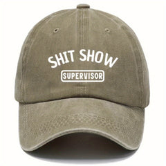 Adjustable Printed Sunscreen Washed Denim Baseball Cap for Outdoor Activities
