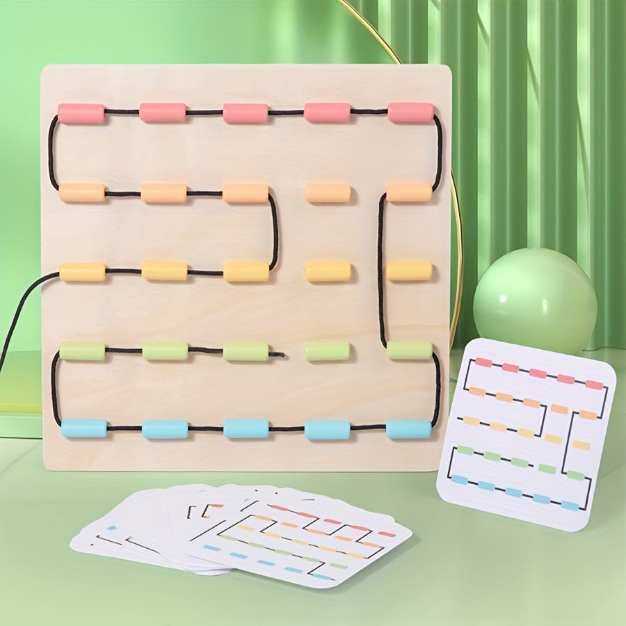 Wooden String Threading Game for Early Childhood Development