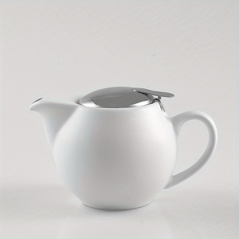 Ceramic Tea Pot with Stainless Steel Lid and Infuser for Loose Leaf Tea